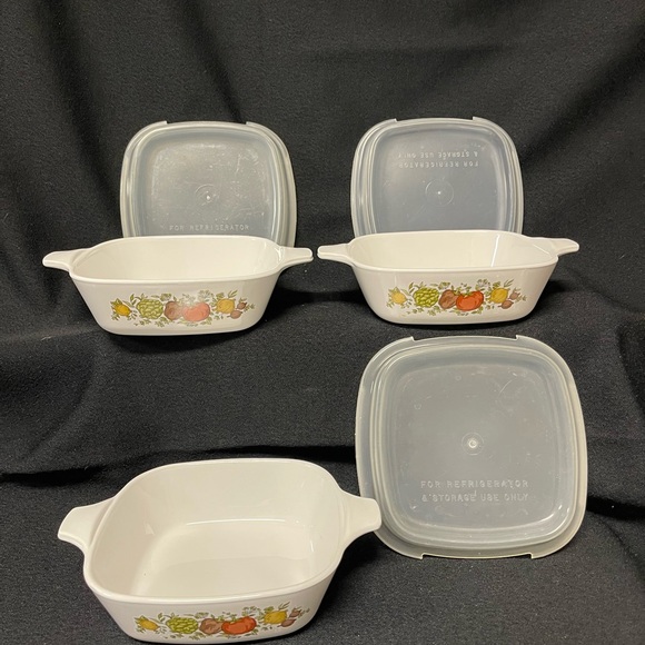 Corningware Spice of Life  petite pans SET OF 3 WITH COVERS 1 3/4 cup P-41-B - Picture 7 of 7